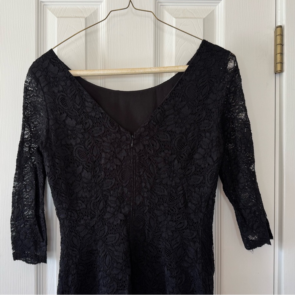 Banana Republic Black Lace Sheath Dress Size 0 Elegant Cocktail Party Classic - Picture 4 of 6
